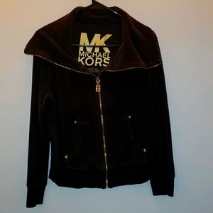 Michael Kors Navy Blue jacket with gold zipper